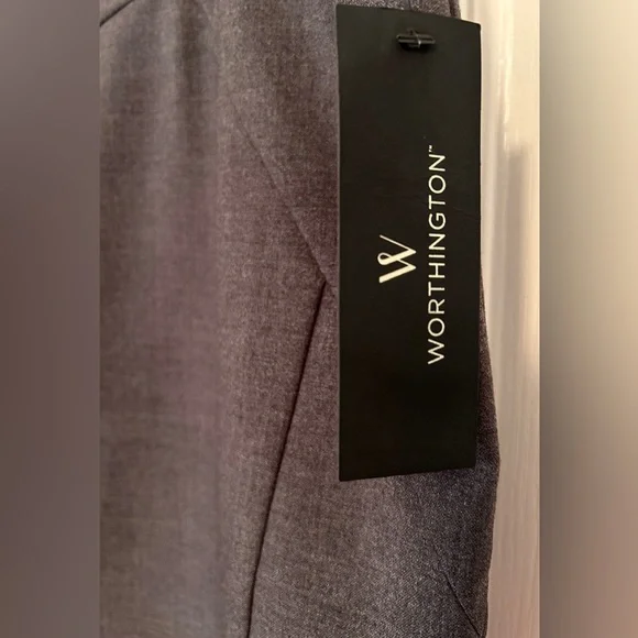 Worthington: Women’s gray knee length skirt, size 14, New - Picture 2 of 8